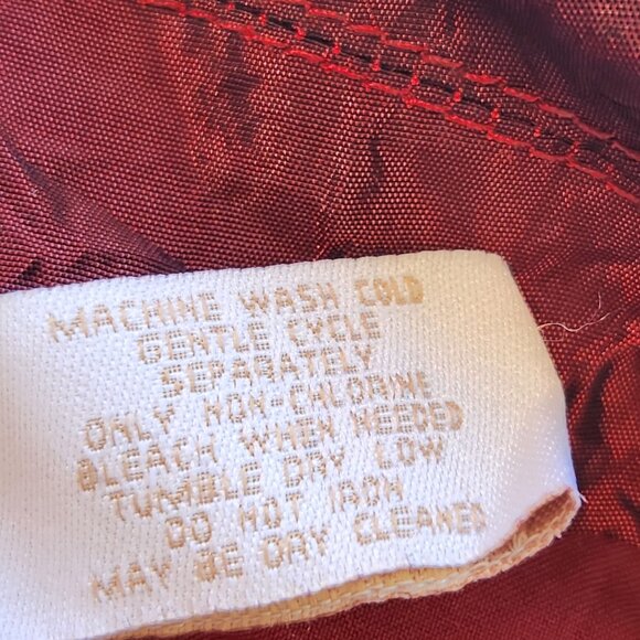 Chico's Metallic Red Crinkle Blazer Jacket Holiday Christmas Evening Dressy M - Picture 7 of 9